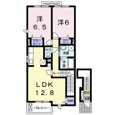 ＪＡ全農おおいた 徒歩3分 2階の物件間取画像